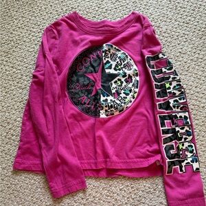 Converse Kids Fuchsia Long Sleeve Tee